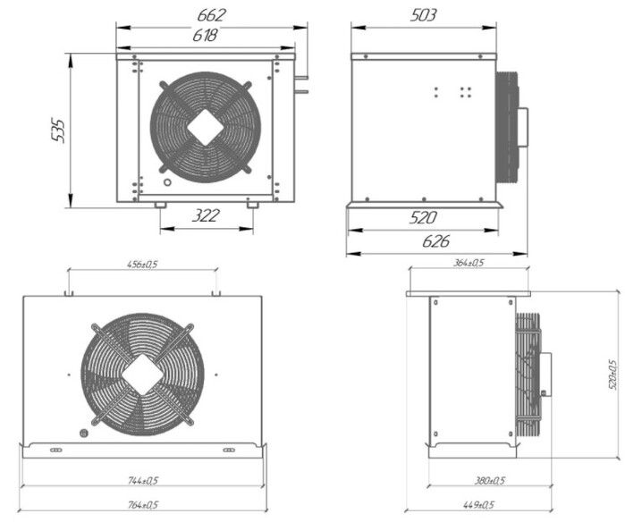 Сплит-система низкотемпературная Intercold LСМ 324 (опция -30° С, 25-27 м3) - фото 5